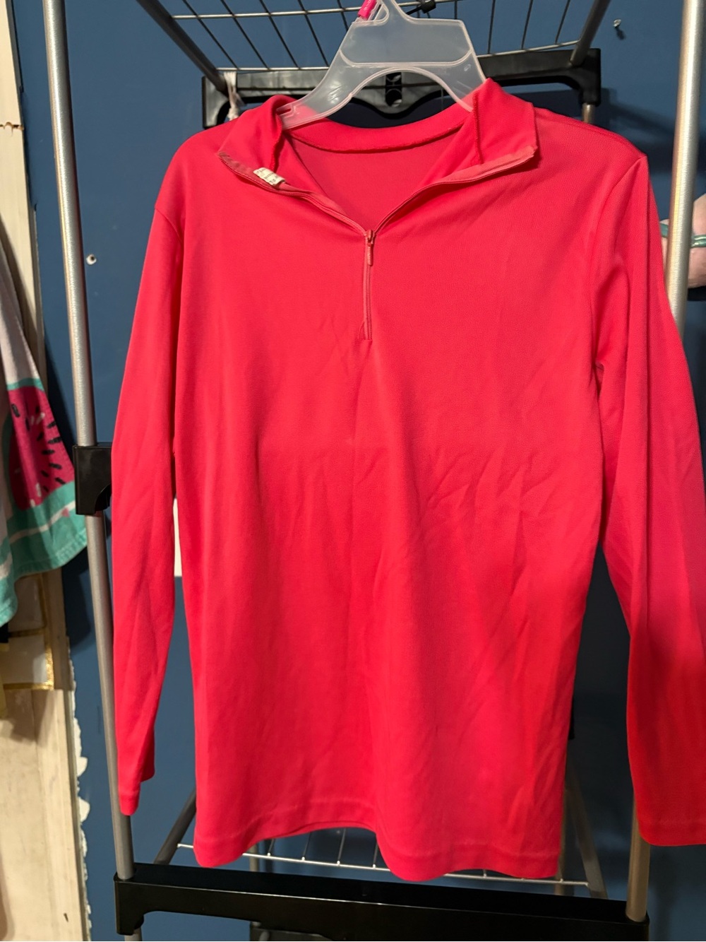 Women’s Long Sleeve Half-Zip Performance Top - Hot Pink